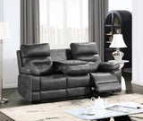 U170 - Motion Sofa With Dropdown Table - Gray