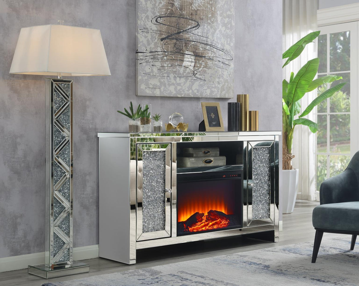 G-248-F - Glamour Fireplace - Pearl Silver