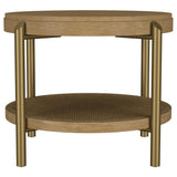Arini - Round End Side Table With Storage Shelf