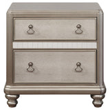 Bling - Game 2-Drawer Nightstand - Metallic Platinum