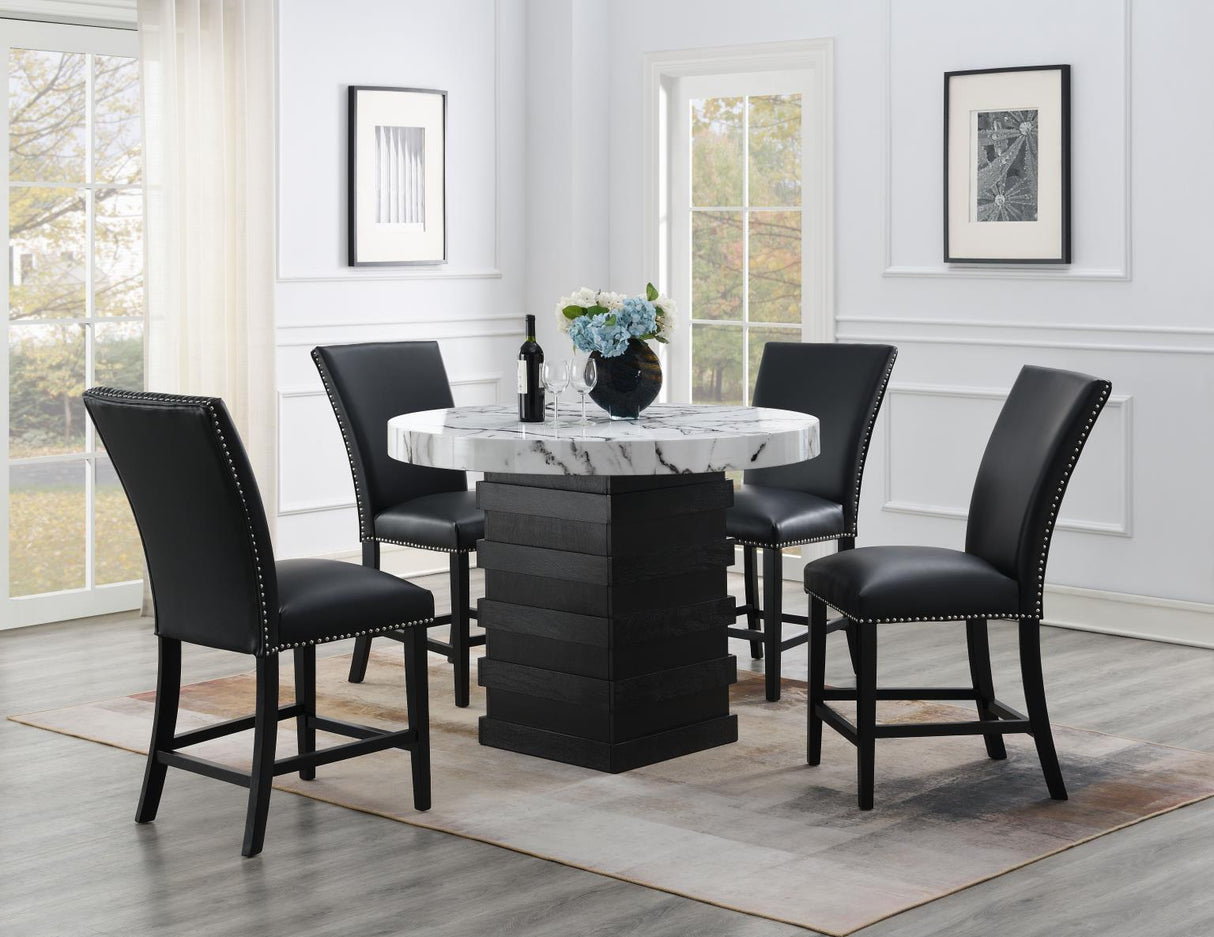 D141 - Round Counter Height Table - White