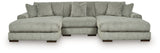 Lindyn - 3-Piece Sectional With Double Chaises - Fog