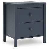 Simmenfort - Navy Blue - Two Drawer Night Stand