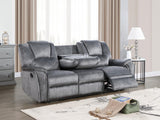 U121 - Motion Sofa With Dropdown Table - Gray