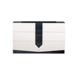 Vios - 5 Piece Bedroom Set With Zebrano Accent Design