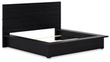 Londer - King Panel Bed - Black