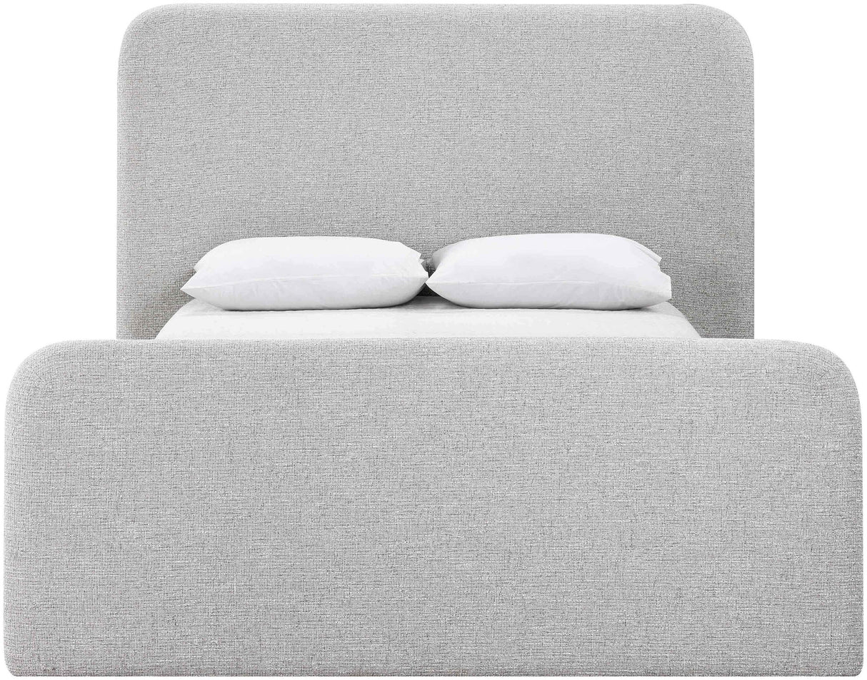 Fira - Linen Textured Fabric Upholstered Bed