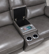 U108 - Reclining Loveseat (Gel Faux Leather) - Gray