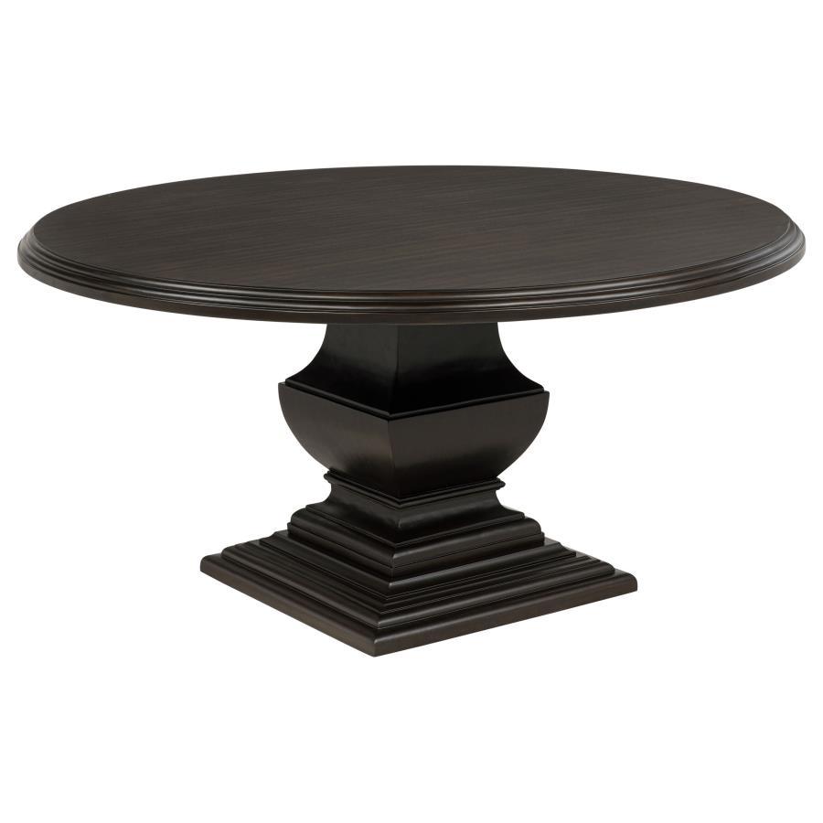 Twyla - 60" Round Wood Dining Room Table - Dark Cocoa