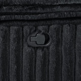 U112 - Corduroy Motion Loveseat - Black