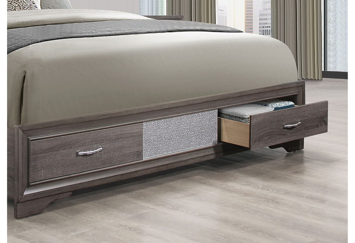 Seville - 5 Piece Full Bedroom Set - Dark Gray