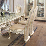 Vatican - Side Chair (Set of 2) - Synthetic Leather & Champagne Silver