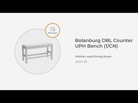 Bolanburg - DBL Counter UPH Bench  - Beige