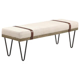 Austin - Fabric Upholstered Accent Bench - Beige