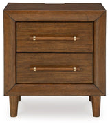 Lyncott - Two Drawer Night Stand - Brown