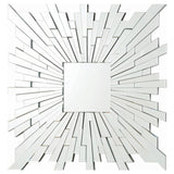 Brantley - Square Sunburst Wall Mirror - Silver