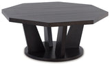 Chasinfield - Dark Brown - Octagon Coffee Table