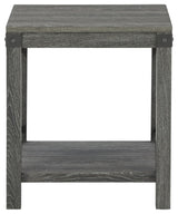 Freedan - Square End Table - Grayish Brown