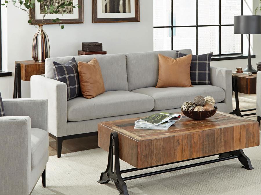 Apperson - Upholstered Track Arm Sofa - Light Gray