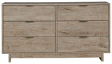 Oliah - Six Drawer Dresser - 31'' Height - Beige