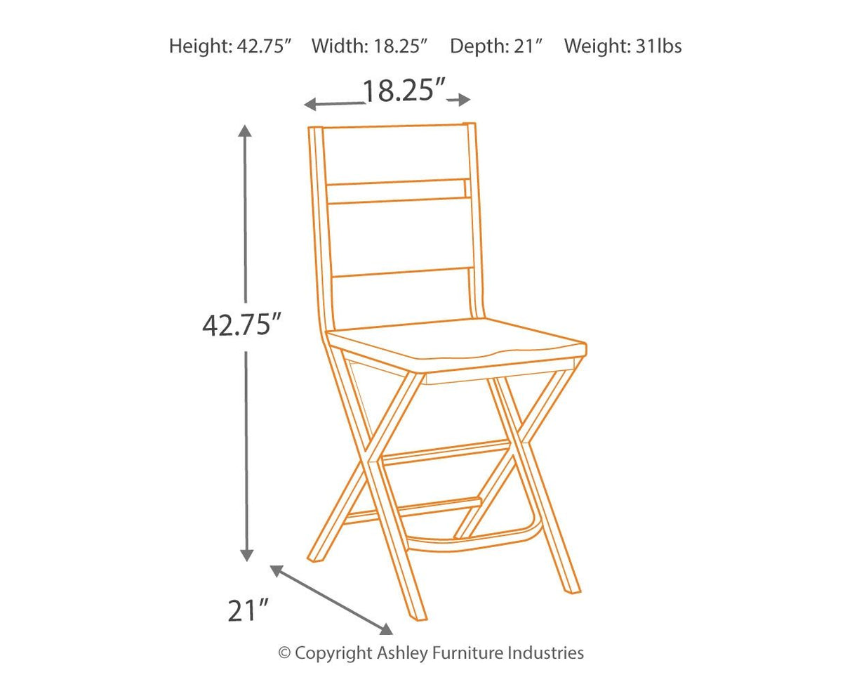 Kavara - Medium Brown - Barstool (Set of 2)