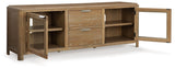 Rencott - Extra Large TV Stand - Light Brown