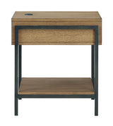 Fridley - Rectangular End Table - Brown / Black