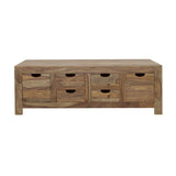 Esther - 6-Drawer Solid Wood Coffee Table - Natural