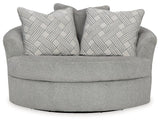 Casselbury - Oversized Swivel Accent Chair - Cement