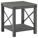 Freedan - Square End Table - Grayish Brown