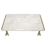 Boice II - Accent Table - Faux Marble & Champagne