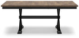 Wildenauer - Brown / Black - Rectangular Dining Extension Table