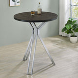 Edgerton - Round Pub Height Bistro Bar Table - Dark Oak