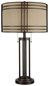 Hanswell - Metal Table Lamp  - Dark Brown