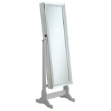 Elle - Cheval Mirror With Jewelry Storage - Silver