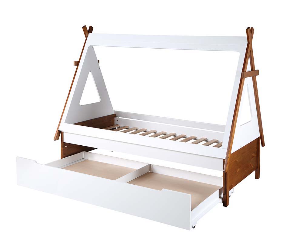 Loreen - Twin Bed - Oak & White Finish