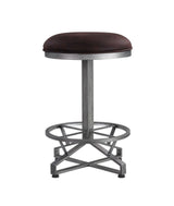 Evangeline - Stool (Set of 2) - Rustic Brown Fabric & Black Finish