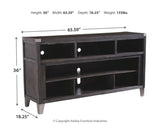 Todoe - Gray - 2 Pc. - 65" TV Stand with Wide Fireplace Insert