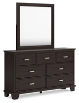 Covetown - Dresser And Mirror - Dark Brown