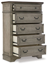 Lodenbay - Five Drawer Chest - Antique Gray