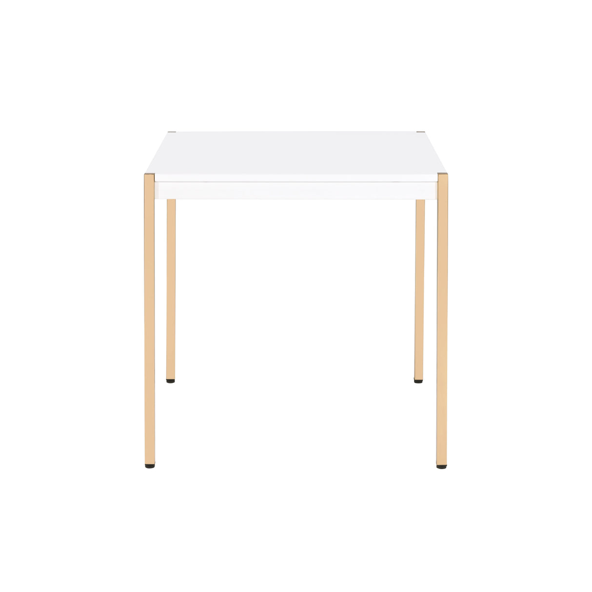 Otrac - End Table - White & Gold Finish