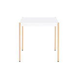 Otrac - End Table - White & Gold Finish