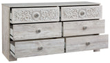 Paxberry - Six Drawer Dresser - Weatherworn - Whitewash