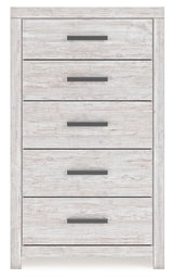 Cayboni - Whitewash - Five Drawer Chest