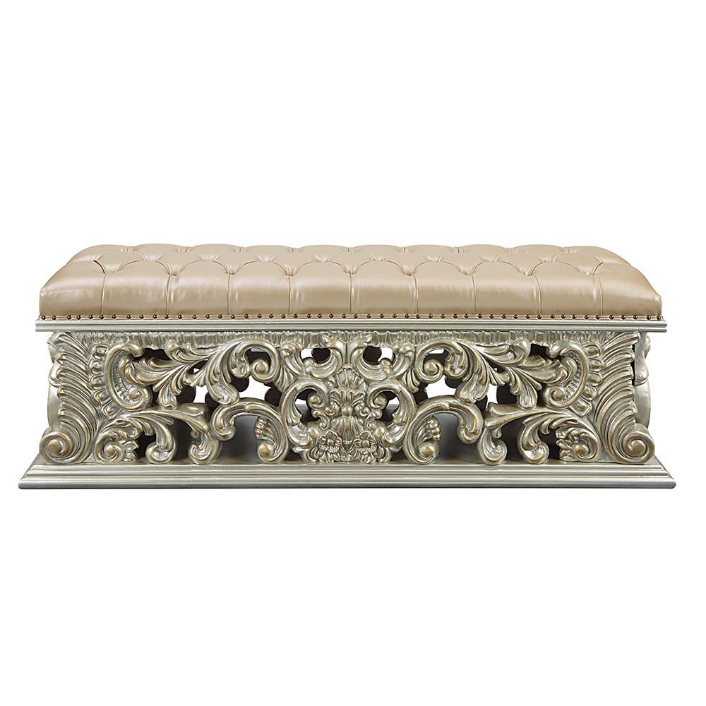 Sorina - Bench - Antique Gold Finish