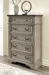 Lodenbay - Five Drawer Chest - Antique Gray