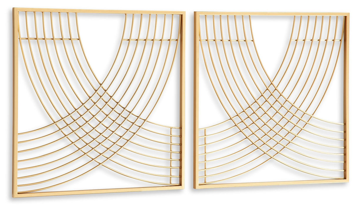 Dalkins - Gold Finish - Wall Decor Set (Set of 2)