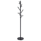 Clover - 18 Hook Freestanding Metal Coat Rack Hat Hanger - Black