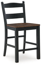 Valebeck - Barstool (Set of 2) - Black / Brown