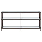 Kate - 2-Shelf Console Bookcases - Black Nickel